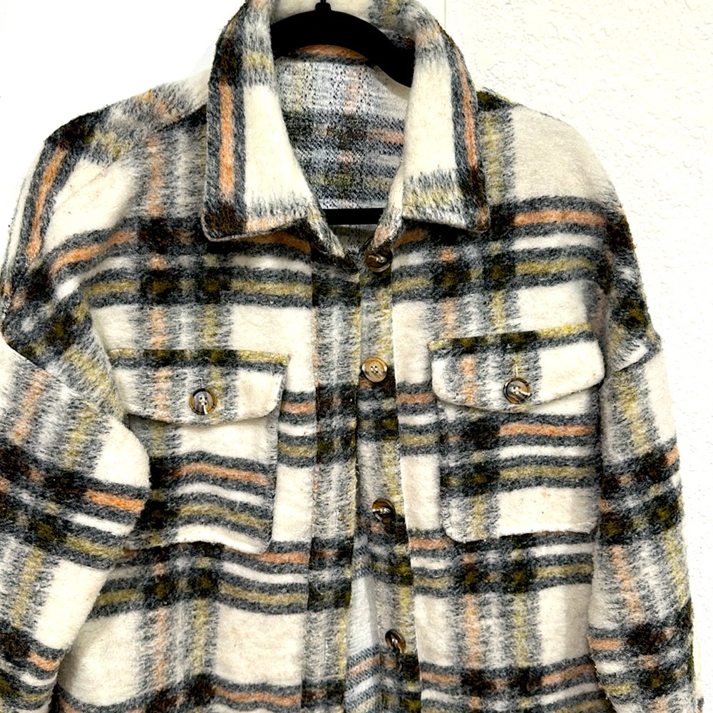 Long Button Down Flannel Shacket - image 2